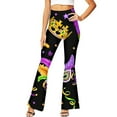 thumbnail image 1 of GAQLIVE Women Pants Mardi Bell Bottoms Purple Green Yellow High Waist Flare Pantsï¼1ï¼ Summer Spring Daily Stylish Trousers For Female, 1 of 4