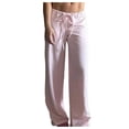 thumbnail image 1 of Women Pants Pants For Women Casual Light Pink Trousers For Women Comfy Sweatpants Women Wide Leg Pants with Pockets Fall Pants For Women, 1 of 4