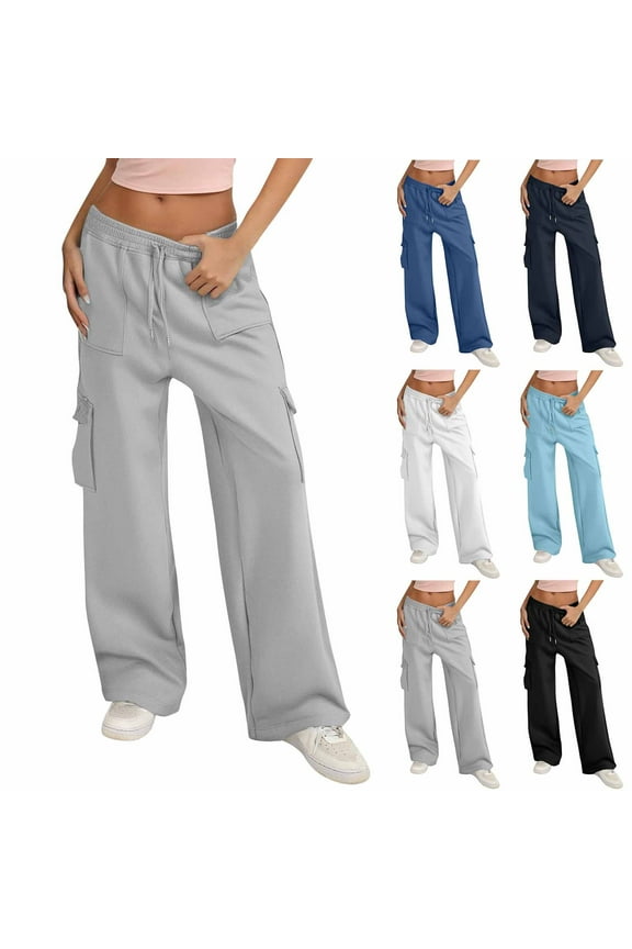 Women Pants Plus Size, Women Sports Pants Trousers Jogging Sweatpants Jogger Pants Women High Waisted Pants (Gray,S)
