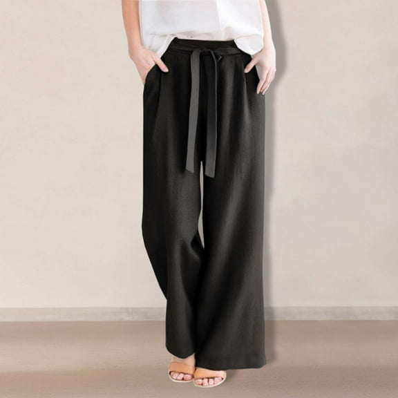 Women Pants Straight Leg Baggy Black Pants Womens Pants Casual Comfy Work Pants Vacation Outfits for Women