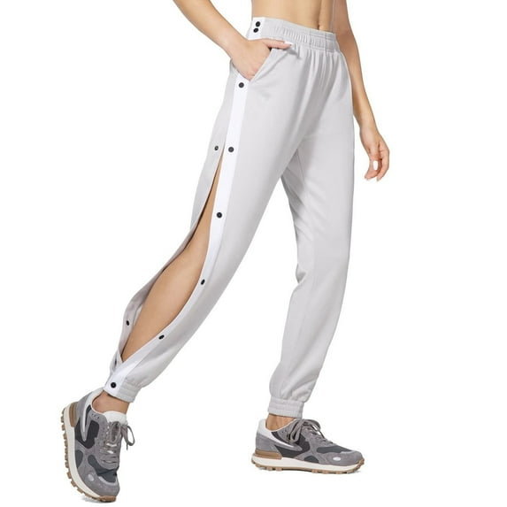 Women Pants Tear Away Warm Up Pants Active Workout Tapered Sweatpants Pockets Regular Fashion Leggings