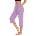 thumbnail image 1 of Women’s Pants Wide Straight Leg Baggy Pants Capri Slacks Women Casual Comfy Pants Holiday Pants for Women, 1 of 6