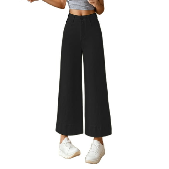 Women Pants Wide Leg Dress Pants Baggy Dark Blue Pant Womens Pants Casual Soft Pants Women's Clothing