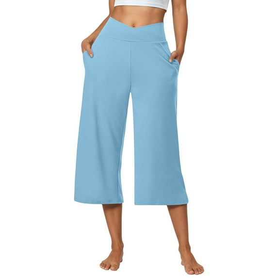 Women Pants Wide Leg Pants Casual Summer Half Pants For Everyday Wear Versatile Solid Color Design Easy To Pair With Jeans And Relaxed Trousers