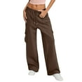 thumbnail image 1 of Women Pants Wide Leg Pants for Women Women's Casual Pants High Waisted Wide Leg Sweatpants With Pockets Comfortable Soft Athletic Joggers For Everyday Wear, 1 of 5