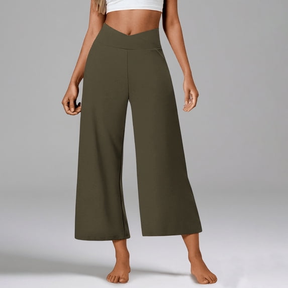 Women Pants Wide Leg Straight Baggy Green Pant Women Casual Comfy Pants Womens Dress Pants for Work
