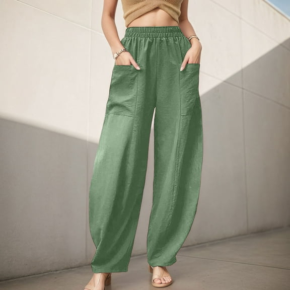 Women Pants Women's Casual Pants Green Work Pants for Women Womens Comfy Work Pants Wide Leg Pants Woman Fall Pants for Women 2025