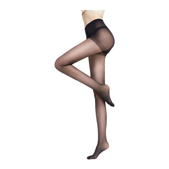 Women Pantyhose Ultra-thin See-through Mesh High Elasticity High Waist Seamless Anti-slip Solid Color Commute Dating Party Mini Skirt Matching Pantyhose