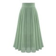 thumbnail image 1 of Women Party Chiffion High Waist Lace-Up Long Skirt Vacation Holiday Female Dailywear, 1 of 3