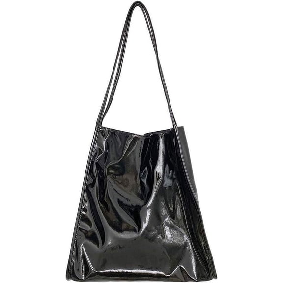 Women Patent Leather Bag Soft Tote Bags Casual Shoulder Bag Fashion Handbag