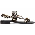 thumbnail image 1 of Women Patricia Nash Fidella Flat Strappy Sandals Variety B4HP MSRP $109 (White/Black Zebra,US 7), 1 of 3