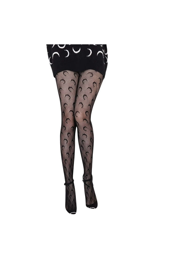 Women Pattern Tights Fishnet Ribbon Floral Print Pantyhose Stockings Seggings Size(without Tights)