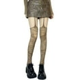 thumbnail image 1 of Women Patterned Fishnet Tights Stockings Hollow Ripped Hole Suspender Pantyhose, 1 of 12