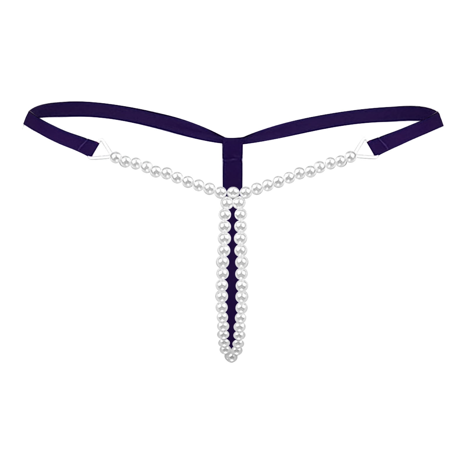 Women Pearl And Thongs Solid Low Waist Underwear - Walmart.com