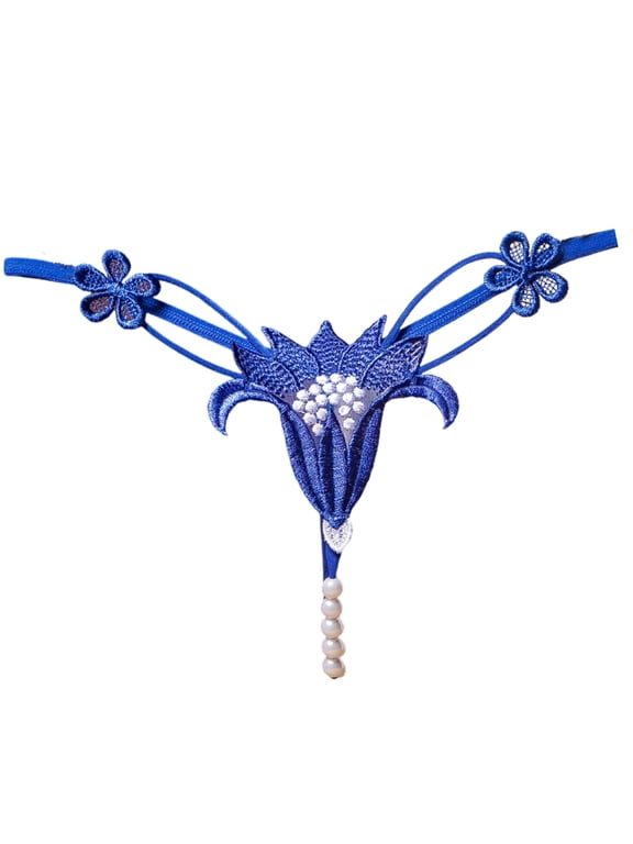 Women Pearls Massage G-String Thong Panty Pearls Beads Panties Erotic Thong Lingerie T-Back G-String Underwear Gifts