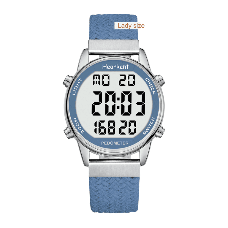 Hearkent Women Pedometer Watch, Water-Resistant Step Counter, LCD