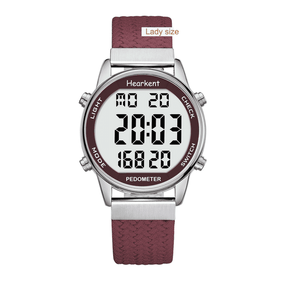 Women Pedometer Watch-Step Tracker Watch with Calories Counter-Non Bluetooth Pedometer Watches-LCD Large Numbers-30M Waterproof Watch-Sport Pedometer Watch Step Counter for Walking