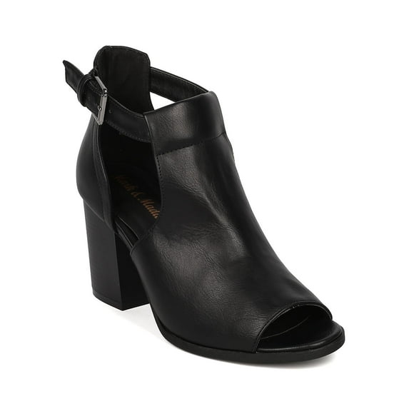 Women Peep Toe Heel Bootie - Cut Out Block Heel Bootie - Festival Boot - GI81 By Mark Maddux