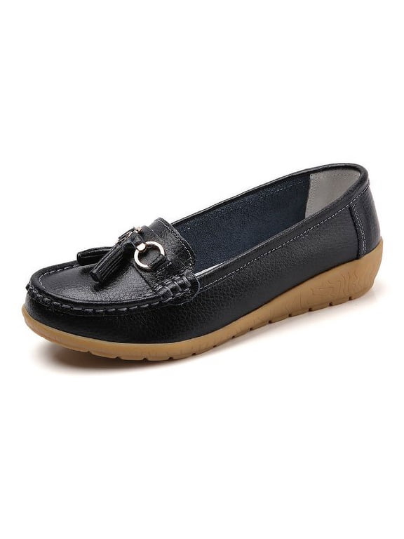 Women Penny Loafer Casual Comfort Slip on Shoes Walking Flat Driving Wide Width Shoes Ladies