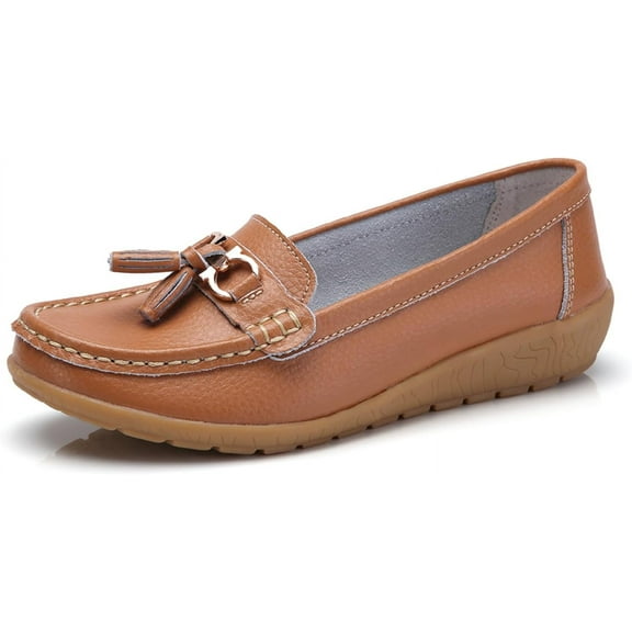 Women Penny Loafer Casual Comfort Slip on Shoes Walking Flat Driving Wide Width Shoes Ladies