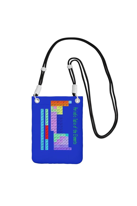 Women Periodic Table Elements Small Cell Phone Crossbody Bag Adjustable And Detachable Shoulder Strap