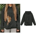thumbnail image 1 of Women Pet Pouch Hoodie Women Pet Dog Holder Carrier Sweatshirt Creative Long Sleeve Oversized Pocket Pullover Sweater Warm Fall Winter Clothes, 1 of 6