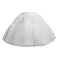 thumbnail image 1 of Women Petticoat 2 Adjustable Skirt Lace Short Underskirt For Dress, White, 1 of 3