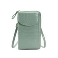 Women Phone Bag with Shoulder Strap PU Leather Wallet Clutch Bag