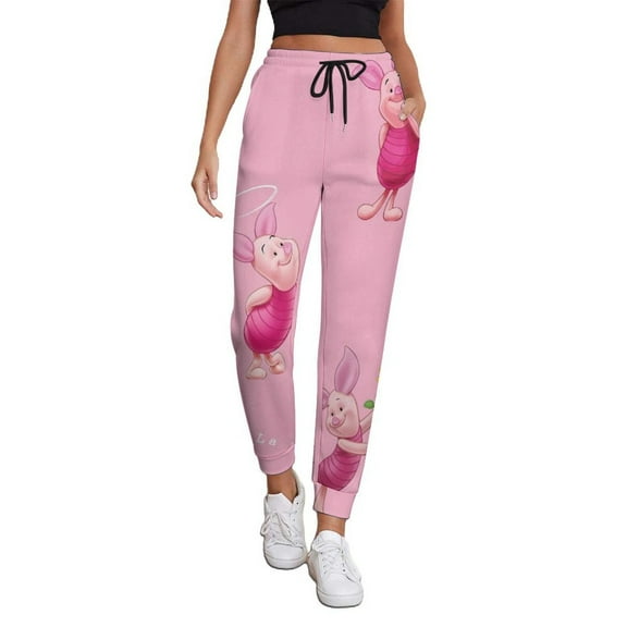 Women Pigl-e Sweatpants Funny 3D Print Sports Joggers Pants Casual Graphic Trousers with Drawstring