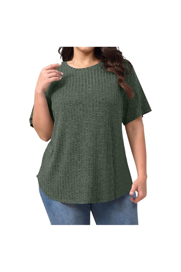 Women Pit Striped Shirts Oversized Loose Short Sleeve Comfy Tops Summer Dressy Casual Business Blouses