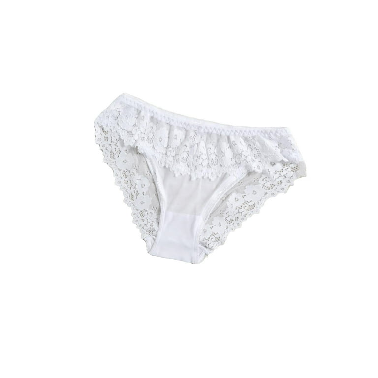 Women Plain A Piece White Panties XL 