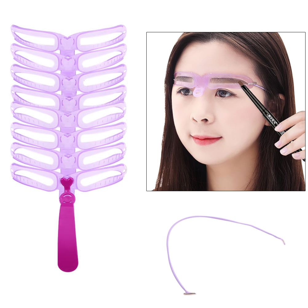 Women Plastic Makeup Eyebrow Stencil Kit Eyebrow Grooming Stencil