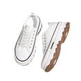 thumbnail image 1 of Women Platform Canvas Sneakers Lace Up Casual Thick Sole Casual Shoes, 1 of 6