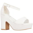 thumbnail image 1 of Women Platform Chunky Heeled Sandals Ankle Strap Sexy Open Toe Heels Chunky Block Platform Wedge Sandals, 1 of 5