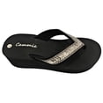 thumbnail image 1 of Women Platform High Wedge Rhinestone Bling Slides Flip Flops Thong Sandals Black 723W, 1 of 5