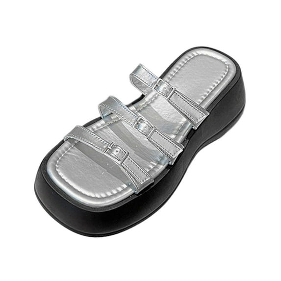 Women Platform Slide Sandals Stylish Slip on Sandals for Outdoor Street Gift 35