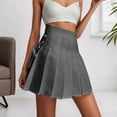 thumbnail image 1 of Women Pleated A-Line Skater Skirt School Cheerleader Classic Basic, 1 of 5