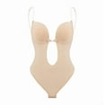thumbnail image 1 of Women Plunge Backless Body shaper Bra Bodysuit Low back Thong Shapewear for Backless Dress, 1 of 7