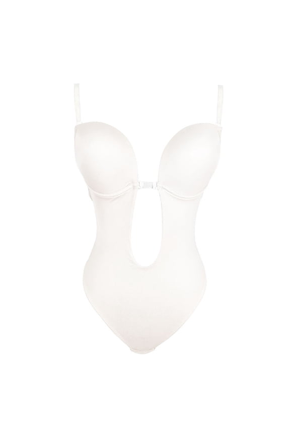 Women Plunge Backless Body shaper Bra Bodysuit Low back Thong Shapewear for Backless Dress