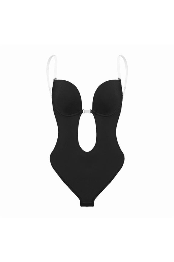 Women Plunge Backless Body shaper Bra Bodysuit Low back Thong Shapewear for Backless Dress