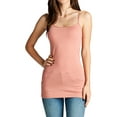 thumbnail image 1 of Women & Plus Basic Cami with Adjustable Spaghetti Straps Layering Tank Top (DUSTY SALMON, M), 1 of 4
