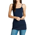 thumbnail image 1 of Women & Plus Basic Cami with Adjustable Spaghetti Straps Layering Tank Top (NAVY, X-Large), 1 of 4