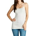thumbnail image 1 of Women & Plus Basic Cami with Adjustable Spaghetti Straps Layering Tank Top (OATMEAL, M), 1 of 4