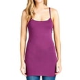 thumbnail image 1 of Women & Plus Basic Cami with Adjustable Spaghetti Straps Layering Tank Top (PURPLE, S), 1 of 4