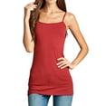 thumbnail image 1 of Women & Plus Basic Cami with Adjustable Spaghetti Straps Layering Tank Top (RUST, L), 1 of 4