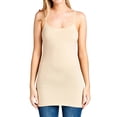 thumbnail image 1 of Women & Plus Basic Cami with Adjustable Spaghetti Straps Layering Tank Top (TAUPE, L), 1 of 4