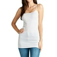 thumbnail image 1 of Women & Plus Basic Cami with Adjustable Spaghetti Straps Layering Tank Top (WHITE, XX-Large), 1 of 4