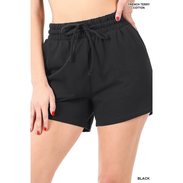Terry sweat shorts womens sale