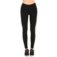 thumbnail image 1 of Women & Plus Cotton High Waist Full Length Cotton Workout Leggings (BLACK, M), 1 of 3