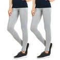 thumbnail image 1 of Women & Plus Cotton High Waist Full Length Cotton Workout Leggings (H GREY/H GREY, L), 1 of 1